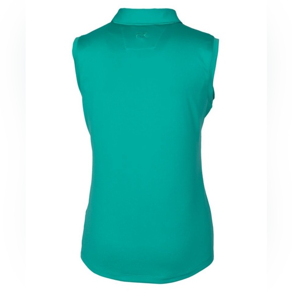 Cutter & Buck Forge Sleeveless Polo size small teal green - Picture 2 of 5